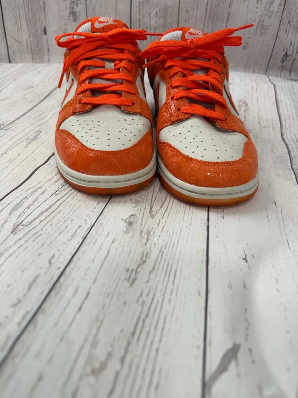 Nike Dunk Low “Cracked Orange” Sneakers Size 10